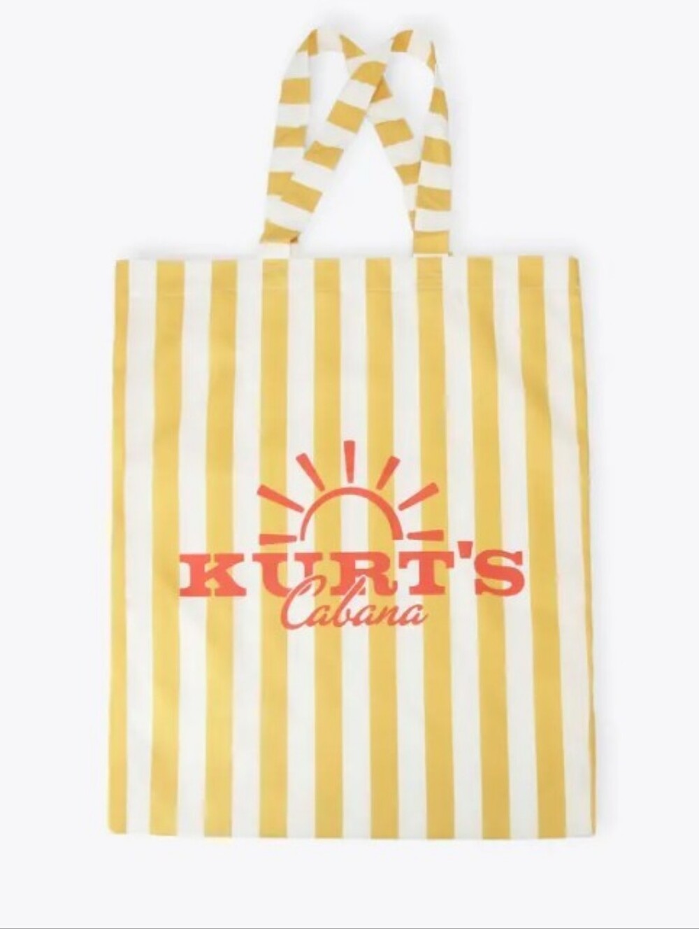 Kurt Geiger- Cabana Striped Logo Tote Bag 💛🧡